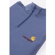 Heren Sweaters Carhartt WIP HALF ZIP A SCRIPT.BLUE IRIS. Direct leverbaar uit de webshop van www.vipshop.nl/.
