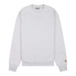 Heren Sweaters Carhartt WIP CHASE SWEAT.ASH HEATHER GOLD. Direct leverbaar uit de webshop van www.vipshop.nl/.