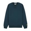 Heren Sweaters Carhartt WIP CHASE SWEAT.DUCK BLUE. Direct leverbaar uit de webshop van www.vipshop.nl/.